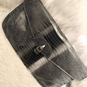 DUE FRATELLI ITALIAN LEATHER PYTHON EMBOSSED ENVEL